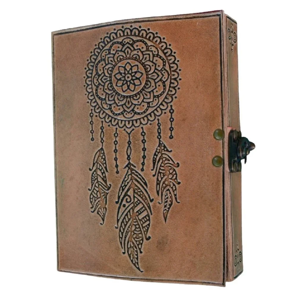 Write with Ease and Elegance Vintage Dream Catcher Leather Journal